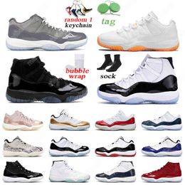 2022 más nuevos hombres mujeres 11s zapatos de baloncesto fresco gris serpiente ligero hueso bajo cereza ung gana como 82 al aire libre para hombre deportes entrenador de deportes 5,5-13