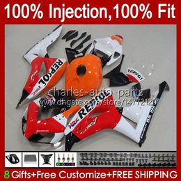 100%Fit Injection mold For HONDA Body CBR 1000 RR CC 1000RR 1000CC 06-07 Bodywork 59No.4 CBR1000 RR CBR1000RR 06 07 CBR1000-RR 2006 2007 OEM Fairing Kit Repsol red blk