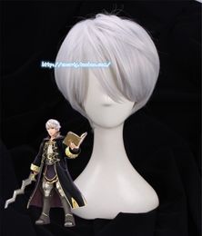fire emblem UK - Costume AccessoriesGame Fire Emblem Warriors Wig Robin Short Silver Straight Cosplay Hair Halloween Role Play