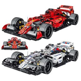 High-tech Series Simulation F1 Racing Car Model Building Blocks Creator Car Toys Children Kids Christmas Toys Boys Gifts Q0624