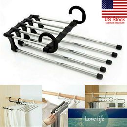 New 5 in 1 Multi-functional Pants Rack Shelves Clothes Hanger Stainless Steel Wardrobe Magic Hanger Wholesale Dropshipping Factory price expert design Quality