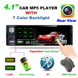 New 4.1 inch Car Audio Radio MP5 Player Full Touch Screen 2USB RDS FM Stereo AM TF Card AUX Bluetooth MP5 Player Car Multimedia