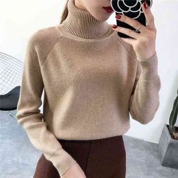 Women's Turtleneck Sweater Winter Warm Female Jumper Thick Christmas Sweaters Ribbed Knitted Pullover Tops Pull Hiver Femme 210521