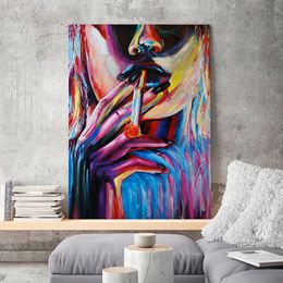 Graffiti Street Art Posters Wall Pictures For Living Room Sexy Cool Smoking Prints Canvas Painting Home Decor Indoor Decoration