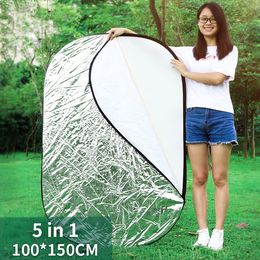 5in1 80cm 110cm 100x150cm 150x200cm Portable Collapsible Light Round Photography Reflector for Studio