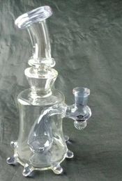 purple CFL Glass hookah DAb rig smoking pipe, bong 14mm joint welcome to order