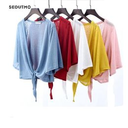 SEDUTMO Summer Chiffon Blouse Women Kimono Cardigan Tunic White Blouses Autumn Boho Tops Plus Size Beach Shirt ED233 210719