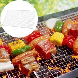 Tools & Accessories Square 304 Stainless Steel BBQ Grill Net Mesh Barbecue Non-stick Grilling Mats Outdoor Rack Replacement Accessory