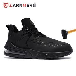 LARNMERN Safety Shoes for Men Composite Breathable Work Non Slip Indestructible Lightweight Steel Toe Outdoor Boots 211217