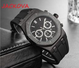 Famosos relógios masculinos de luxo 42 mm alta qualidade esporte masculino relógio morador rosa ouro preto silicone homem moda vestido quartzo relógios de pulso