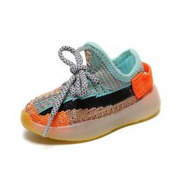 AOGT Bahar Bebek Ayakkabıları Erkek Kız Nefes Örme Örgü Yürüyor Ayakkabı Moda Bebek Sneakers Yumuşak Rahat Çocuk Ayakkabı 201130