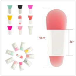 Silicone Facial Mask Brush Multicolor Mini Short-Handle Mud-Mask Applicator Brushes Makeup Tools and Accessories free ship 500