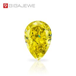 GIGAJEWE Vivid yellow Colour Pear cut VVS1 moissanite diamond 5x8mm-10x14mm for Jewellery making