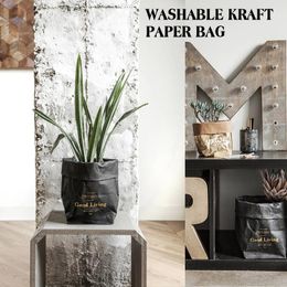 Storage Bags Multifunction Kraft Bag Shimmering Reuse Pots Succulent Plant Flowers Grow Flower Pot Hanging Basket