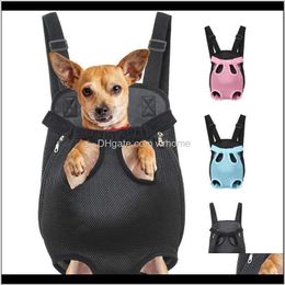 Car Seat Ers Supplies Home & Gardendouble Shoulder Carrier Pet Cat Front Bag Breathable Mesh Outdoor Travel Backpack For Portable Dogs Dog Tr