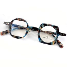 Men's Optical Brand Designer Spectacle Frames Men Women Fashion Street Style Eyeglasses Frames Irregular Small Frame Myopia Glasses Handmade Eyewear