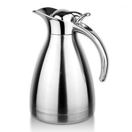 Wholesale- 1L 1.5L 2L Double Stainless Steel Coffee Pot Vacuum Insulation High-end European-style, Wholesale Custom