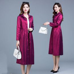 Women's Trench Coats Plus Size 6XL Female Windbreaker 2021Spring Coat Women Windproof Autumn Casual Thin Long Outerwear