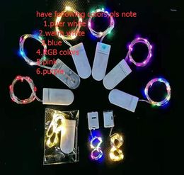 remark Colour you want Garden Decorations LED Strings 1M 2M 3M Copper Silver Wire Lights Battery Fairy light For Christmas Halloween Home Party Wedding Decoration EUB