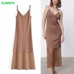 VUWWYV Dresses Knitted Tank Backless Midi Women Sexy Strappy Jersey Summer Woman Semi Sheer Hem Vestidos 210430