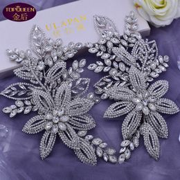 Side Clamp Diamond Hoop Wide Wedding Tiara Queen Baroque Crystal Bridal Headwear Crown Rhinestone with Wedding Jewellery Hair Accessories Diamond Bridal Headpieces