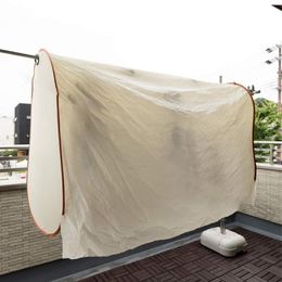 Clothing Storage & Wardrobe Rainproof Sun Protection Clothes Drying Cover Dustproof Indoor Outdoor Hanging Dust