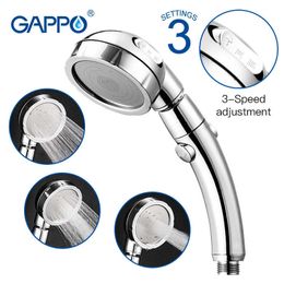 High Pressure Nozzle Shower Head ABS Bathroom Accessories Handheld Water Saving Rainfall Chrome Shower Head 210724