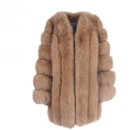 Women Winter Fluffy Faux Fur Coat High-Quality Thick Imitated Fur Overcoat Female Warm Outwear 211019