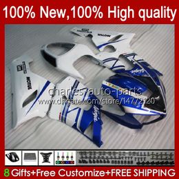 Bodywork OEM For KAWASAKI NINJA ZX636 ZX 6R 600CC 6 R ZX-6R 05-06 Body 7No.138 ZX600 ZX 636 ZX-600 ZX-636 600 CC 2005 2006 ZX600C ZX6R 05 06 Motorcycle Fairing Kit glossy white