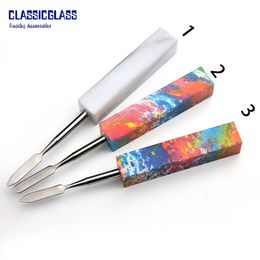 Metal Dabber with Resin Holder Wax Tool 148mm Colored Dab Smoking accessories for Nail Water Bong hookah