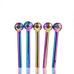 Designer New Nano plating Glass Oil Burner Pipe Colorful quality pipes Great Tube tubes Nail tips Full of color and exquisite craftsmanship