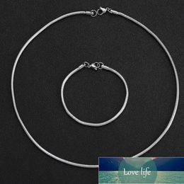 3MM 316L Stainless Steel Round Snake Chain Necklace & Bracelet Fashion Jewelry Set For Men and Women Party Gift Factory price expert design Quality Latest