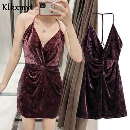 Klkxmyt Za Dress Women England Style Fashion Velvet Vintage Sexy Mini Dresses Female Vestidos De Fiesta Noche Vestido 210527