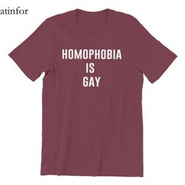 Men's T-Shirts Homophobia Is Gay Custom Games Wholesale Clothes Funny Cool T-shirt 42314