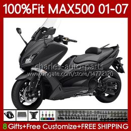 Yamaha TMAX500 için Enjeksiyon Perileri, Düz Siyah T-MAX500 MAX-500 TMAX-500 T MAX500 01 02 03 04 05 06 07 109NO.5 TMAX MAX 500 XP500 2001 2002 2003 2004 2005 2006 2007 Kiti