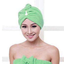 60*25cm Wrap Towel Cap Women Microfiber Magic Shower Caps Hair Drying Turban Hat Quick Dry Drye ZWL364-1