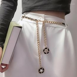 Belts Luxury Fashion Chain Belt For Women Metal Waist Designer Brand Lady Dress Jeans Clothing Accessories Waistband