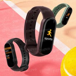 M6 Smart Bracelet Watch Fitness Tracker Real Heart Rate Blood Pressure Monitor Colour Screen IP67 Waterproof for Outdoor and Indoor Sport DHL