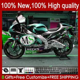 +Tank cover For Aprilia RSV RS 250 RS250 RSV250 RS-250 RR RSV250RR 98-03 Body 23No.154 RS250R 98 99 00 2001 2002 2003 RSV-250 1998 1999 2000 01 02 03 Fairing Cyan Black Kit