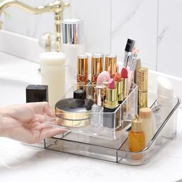 for Transparent Cosmetic Storage Box Organiser Desktop Lipstick Nail Polish Makeup Drawer Container