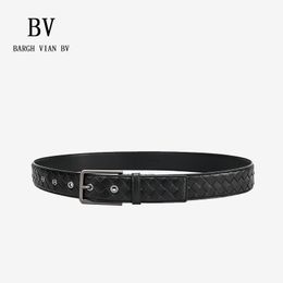 American Favourite Bargh Vian Belt Mens Leather Hand-Woven Belt Pin Buckle Youth Mens and Womens Belt Jeans