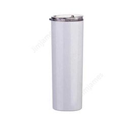 20oz Tumblers Sublimation Blanks Tumbler Stainless Steel Coffee Mugs Beer Classic Cup With Lid straws Sea Shipping DAJ257