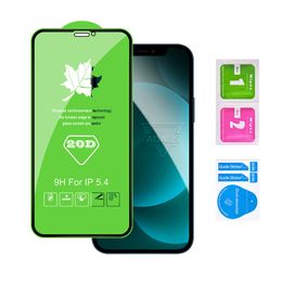 20D High Quality Tempered Glass Phone Screen Protector film For IPhone15 14 13 12 mini pro max 11 XR XS Samsung A54 A34 S21FE A21S maple leaf
