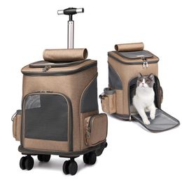 Cão Capas de Assento de Carro Pet Saco de Trole de Pet Tração Bar Bar Stroller Transportadora Cat Backpack Gaiola Ajustável Destacável Expansível Levando
