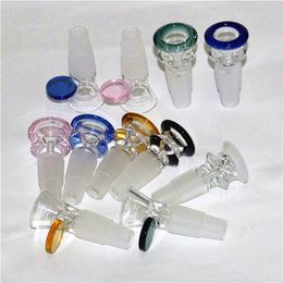 2 in 1 Glass Bowl Male 14mm & 18mm bong bowls Hookahs accessory smoking pipes release smoke water pipe