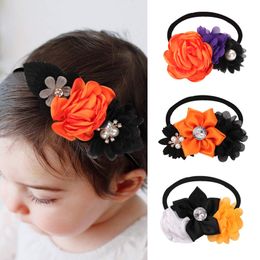 Baby Flower Halloween Headband Turban for Girls Kids Hairpins Baby Hair Accessories Toddlers Sweet Children Hair Headwear