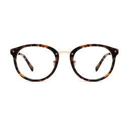 Fashion Sunglasses Frames Acetate Glasses Frame Prescription Eyeglasses Optical Spectacles Eyewear Round Metal Unisex Women Men 2021 Trendy