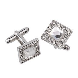 Square Diamond Cuff links Men Shirts Cufflinks French Shirt Business Suit Fashion Jewellery Will and Sandy