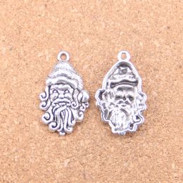 35pcs Antique Silver Bronze Plated Christmas Santa Claus Charms Pendant DIY Necklace Bracelet Bangle Findings 32*19mm