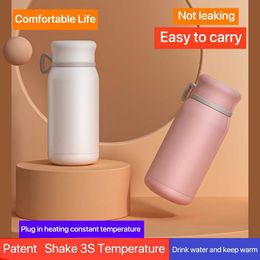 350ml smart constant warm hand cup stainless steel thermos can heat seamless 304 liner 210615